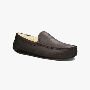 Ugg Ascot Leather Men Moccasins Black (7132FNDWL)